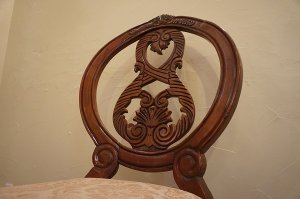 画像4: 西洋　洋館　クラシカル　大型　サロンチェア　サイドチェア　アンティーク　彫刻　猫脚　ディスプレイ　ラグジュアリー　セレブ　店舗什器　カフェ　椅子　イス