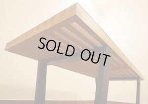 画像11: 北欧　ミッドセンチュリー　モダン　カフェ　プラットフォームベンチ　ネルソンベンチ　長椅子　スツール　ローテーブル　コーヒーテーブル　シェルフ　飾り棚　陳列台　ガラストップ　和モダン