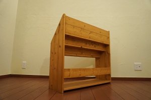 画像7: ヴィンテージ　パイン材　無垢　マガジンラック　ディスプレイラック　シェルフ　雑誌　本棚　収納棚　飾り棚　北欧モダン　英国　カントリー