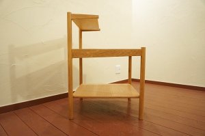 画像7: 北欧モダン　ステップアップ　サイドテーブル　ナイトテーブル　RE.CERO オリジナル　ラタンMix　ホワイトオーク材　オイル仕上げ　シェルフ　棚　台　ディスプレイ