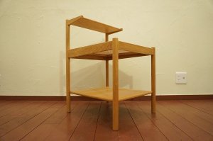 画像8: 北欧モダン　ステップアップ　サイドテーブル　ナイトテーブル　RE.CERO オリジナル　ラタンMix　ホワイトオーク材　オイル仕上げ　シェルフ　棚　台　ディスプレイ