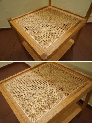 画像11: 北欧モダン　ステップアップ　サイドテーブル　ナイトテーブル　RE.CERO オリジナル　ラタンMix　ホワイトオーク材　オイル仕上げ　シェルフ　棚　台　ディスプレイ