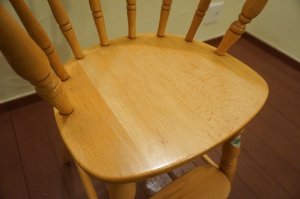 画像8: 飛騨産業　☆名作家具☆　キツツキ　穂高 ベビーチェア　チャイルドチェア　子供椅子　ナラ材　楢材　オーク材　無垢材　ヴィンテージ　アンティーク　6.6万