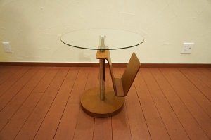 画像4: 北欧モダン　ガラストップ　サイドテーブル　飾り棚　本棚　雑誌　収納　マガジンラック付き　ディスプレイ　台　店舗什器　　　