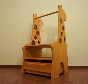 画像10: キリン　木製　収納　ハンガーラック　ディスプレイ　シェルフ　棚　北欧モダン　整理タンス　キッズ家具　知育家具　動物　アニマル　子供部屋