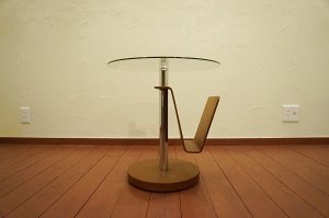 画像5: 北欧モダン　ガラストップ　サイドテーブル　飾り棚　本棚　雑誌　収納　マガジンラック付き　ディスプレイ　台　店舗什器　　　