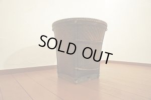 画像6: 古い藤製　ラタン　ヴィンテージ　収納　ケース　カゴ　籠　ランドリー　ディスプレイ　古道具　古民具　古民家　レトロ　カフェ　店舗什器