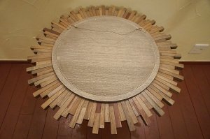 画像8: 北欧 モダン　WOOD WALL ART ウッドウォールアート　SUNBURST サンバースト　壁掛け　円形　丸形　ウォールミラー　鏡　ウォールデコレーション　太陽　天然木　無垢材　ディスプレイ　店舗什器　