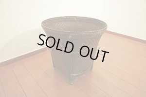 画像1: 古い藤製　ラタン　ヴィンテージ　収納　ケース　カゴ　籠　ランドリー　ディスプレイ　古道具　古民具　古民家　レトロ　カフェ　店舗什器