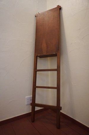 画像10: オールドチーク　無垢材　壁掛け　ラダーラック　メイクアップ　ミラー　姿見　鏡　ハンガースタンド　スタンドミラー　洋服掛け　梯子　ディスプレイ　リゾート　ホテル　店舗什器　オリエンタル　カフェ　アジアン