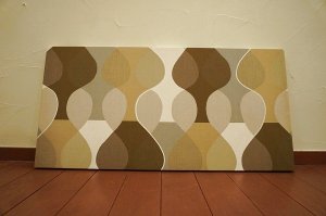 画像2: 北欧 ミッドセンチュリー モダン　ヴィンテージ調　ファブリックパネル　壁掛け　ウォールアート　ウォールデコ　アートボード　アートパネル　インテリア　オブジェ　ディスプレイ　店舗什器　レトロ　カフェ