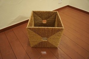 画像1: 北欧 モダン　シーグラス素材　水草　バスケット　収納ボックス　ケース　収納箱　BOX　ディスプレイ　天然素材
