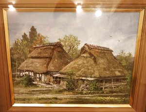 画像3: 【真作】　希少　林喜市郎　ハヤシキイチロウ　油絵　絵画　油彩　”風景”　古民家