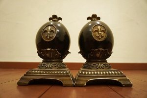 画像1: 西洋　クラシカル　大理石風　アンティーク調　ブックエンド　ブックスタンド　本立て　インテリア　オブジェ　置物　ディスプレイ　店舗什器