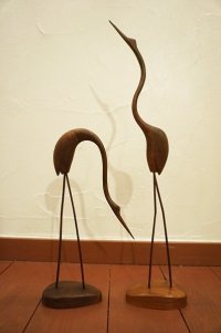希少　北欧　ヴィンテージ　バードスカルプチャー　木彫り　彫刻　ブラジリアンローズウッド　天然木　無垢材　インテリア　小物　動物　鳥　オブジェ　置物　1960年代頃　デンマーク
