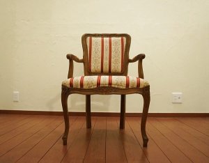 画像1: 洋館　西洋　猫脚　イタリア　アームチェア　クラシカル　アンティーク　カフェ　サロンチェア　ダイニング　鋲打　椅子　イス　彫刻　ディスプレイ　店舗什器