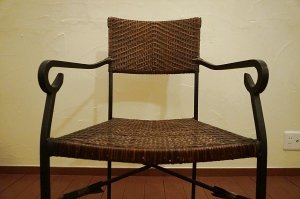 画像5: アンティーク　ラタン　アイアン　鉄製　アームチェア　椅子　イス　リゾート　ラグジュアリー　ガーデンチェア　ガーデニング　ディスプレイ　店舗什器
