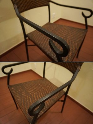 画像13: アンティーク　ラタン　アイアン　鉄製　アームチェア　椅子　イス　リゾート　ラグジュアリー　ガーデンチェア　ガーデニング　ディスプレイ　店舗什器