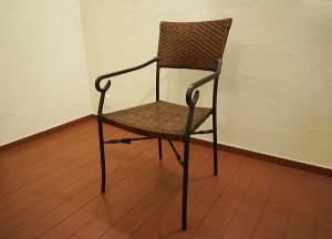 画像4: アンティーク　ラタン　アイアン　鉄製　アームチェア　椅子　イス　リゾート　ラグジュアリー　ガーデンチェア　ガーデニング　ディスプレイ　店舗什器