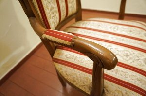 画像12: 洋館　西洋　猫脚　イタリア　アームチェア　クラシカル　アンティーク　カフェ　サロンチェア　ダイニング　鋲打　椅子　イス　彫刻　ディスプレイ　店舗什器