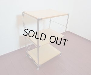 画像1: MUJI 無印良品　タモ材　３段　ユニットシェルフ　オープンシェルフ　収納棚　飾り棚　陳列台　廃番品