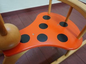 画像8: 東欧　チェコ製　木製　玩具　キッズチェア　子供椅子　チャイルドチェア　ベビーチェア　イス　遊具　乗り物　ロッキングチェア　てんとう虫