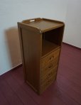 画像17: ☆官公庁御用達家具ブランド ” 浜本工芸 ”☆　高級　美しい杢目　オーク材　ナラ材　TEL台　電話台　FAX台　キャビネット　収納棚　引き出し　飾り棚　シェルフ　チェスト　コンソール