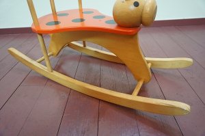 画像10: 東欧　チェコ製　木製　玩具　キッズチェア　子供椅子　チャイルドチェア　ベビーチェア　イス　遊具　乗り物　ロッキングチェア　てんとう虫