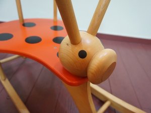 画像4: 東欧　チェコ製　木製　玩具　キッズチェア　子供椅子　チャイルドチェア　ベビーチェア　イス　遊具　乗り物　ロッキングチェア　てんとう虫
