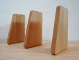 画像1: 北欧モダン　チェリー材　無垢材 × アクリル　ブックエンド　本立て　本棚　卓上 (1)