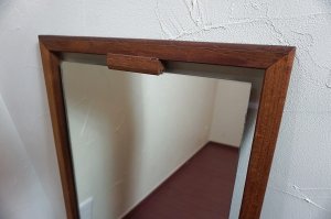 画像9: 北欧　ミッドセンチュリー　ヴィンテージ　ビンテージ　チーク材　無垢材　壁掛け　鏡　姿見　ディスプレイ　ウォールミラー　カフェ　店舗什器