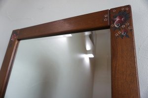 画像4: ヴィンテージ　チーク材　無垢材　大型　姿見   ミラー　鏡　スタンドミラー　立て掛け　フランス　ディスプレイ　店舗什器　　