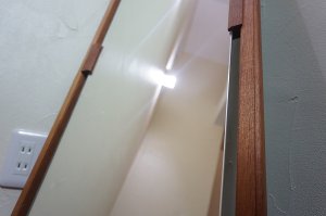 画像7: 北欧　ミッドセンチュリー　ヴィンテージ　ビンテージ　チーク材　無垢材　壁掛け　鏡　姿見　ディスプレイ　ウォールミラー　カフェ　店舗什器