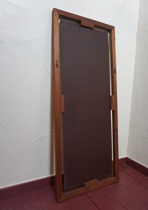 画像3: 北欧　ミッドセンチュリー　ヴィンテージ　ビンテージ　チーク材　無垢材　壁掛け　鏡　姿見　ディスプレイ　ウォールミラー　カフェ　店舗什器