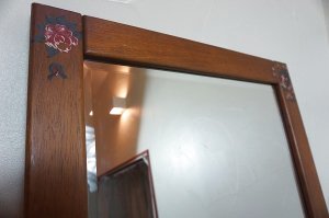 画像11: ヴィンテージ　チーク材　無垢材　大型　姿見   ミラー　鏡　スタンドミラー　立て掛け　フランス　ディスプレイ　店舗什器　　