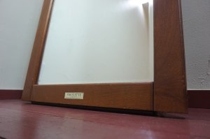 画像17: ヴィンテージ　チーク材　無垢材　大型　姿見   ミラー　鏡　スタンドミラー　立て掛け　フランス　ディスプレイ　店舗什器　　