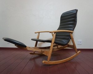 画像5: ヴィンテージ　ミッドセンチュリー　ロッキングチェア　アームチェア　揺り椅子　アトリエ　ブロカント　北欧　レトロ　古民家　カフェ