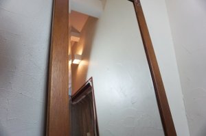 画像13: ヴィンテージ　チーク材　無垢材　大型　姿見   ミラー　鏡　スタンドミラー　立て掛け　フランス　ディスプレイ　店舗什器　　