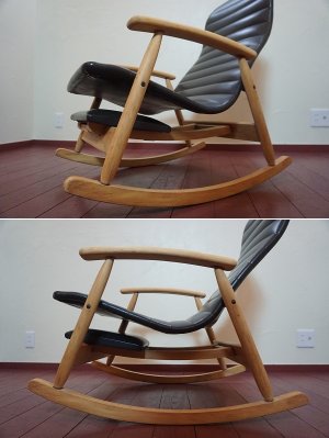 画像11: ヴィンテージ　ミッドセンチュリー　ロッキングチェア　アームチェア　揺り椅子　アトリエ　ブロカント　北欧　レトロ　古民家　カフェ