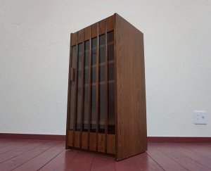 画像1: ヴィンテージ　ガラス扉　キャビネット　シェルフ　収納棚　　