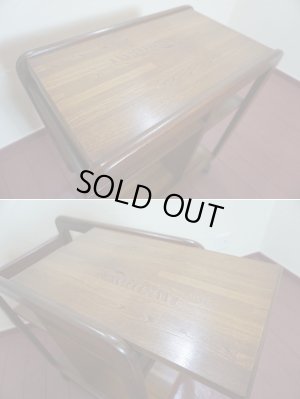 画像12: ヴィンテージ　チーク材　ワゴン　テーブル　スライド天板　キャスター　オープン　シェルフ　飾り棚　収納　台　サイドテーブル