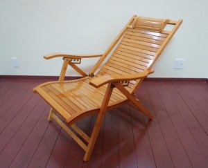 画像4: 和モダン　竹材　バンブー　ヴィンテージ　デッキチェア　リクライニングチェア　折り畳み椅子　ハイバック　古民家　レトロ　カフェ　古道具　和室　旅館　ホテル
