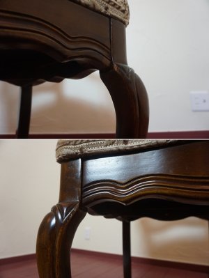 画像15: 西洋　クラシカル　英国　アンティーク調　アームチェア　ダイニングチェア　サロンチェア　洋館　猫脚　彫刻　椅子　イス　1脚出品　在庫2脚　(1)