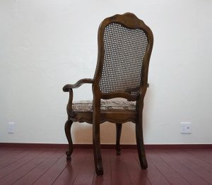 画像5: 西洋　クラシカル　英国　アンティーク調　アームチェア　ダイニングチェア　サロンチェア　洋館　猫脚　彫刻　椅子　イス　1脚出品　在庫2脚　(1)