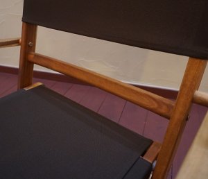 画像5: 北欧モダン　カントリー　フォールディングチェア　折り畳み椅子　ローチェア　アームチェア　アウトドア　ガーデンチェア　デッキチェア　ブラウン色　在庫2脚　(2)