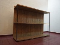 【美品】　北欧モダン　サイドボード　シェルフ　飾り棚　本棚　収納　陳列台　靴箱　ディスプレイ　天然木