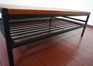 画像8: インダストリアル　天然木　木製　×　鉄脚　アイアン　ヴィンテージ調　ローテーブル　センターテーブル　シェルフ　ディスプレイ　棚　台　西海岸style