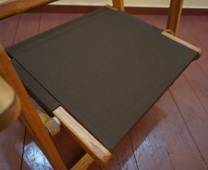 画像4: 北欧モダン　カントリー　フォールディングチェア　折り畳み椅子　ローチェア　アームチェア　アウトドア　ガーデンチェア　デッキチェア　ブラウン色　在庫2脚　(2)