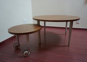 画像6: 北欧モダン　丸テーブル　リビング　ローテーブル　サイドテーブル　センターテーブル　キャスター　フレキシブル　棚　台　シェルフ