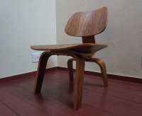 【展示美品】　Eams イームズ 初期作品　ミッドセンチュリー　LCW　イージーチェア　ラウンジチェア　ウォールナット材　椅子　イス　北欧モダン　在庫4脚　(3)